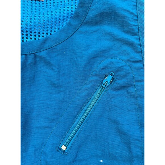 Tora Co Ltd Blue Vest Zipper Kangaroo Pouch Side Kook and Loop Closure Japan - Picture 6 of 12